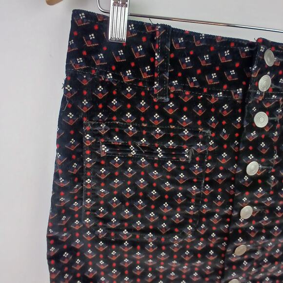 Free People We The Free Size 29 (6-8) Joani Corduroy Mini Skirt In Black - Picture 4 of 7
